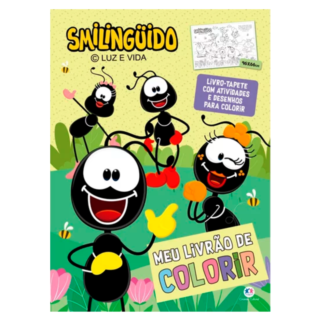 Livro tapete Smilinguido - Meu livrão de colorir