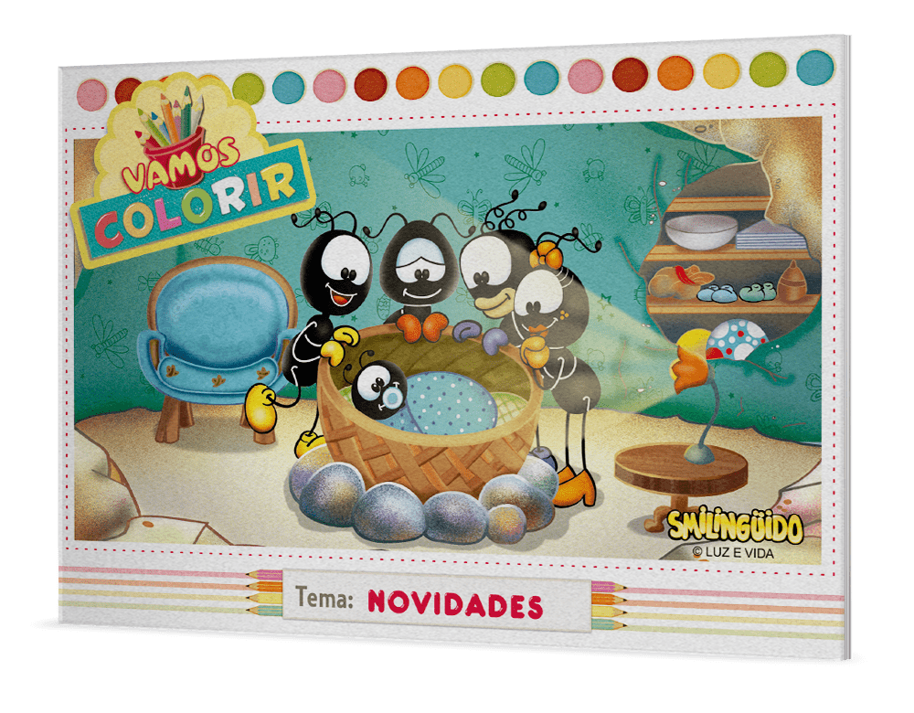 Livro Vamos colorir Smilinguido - Novidades