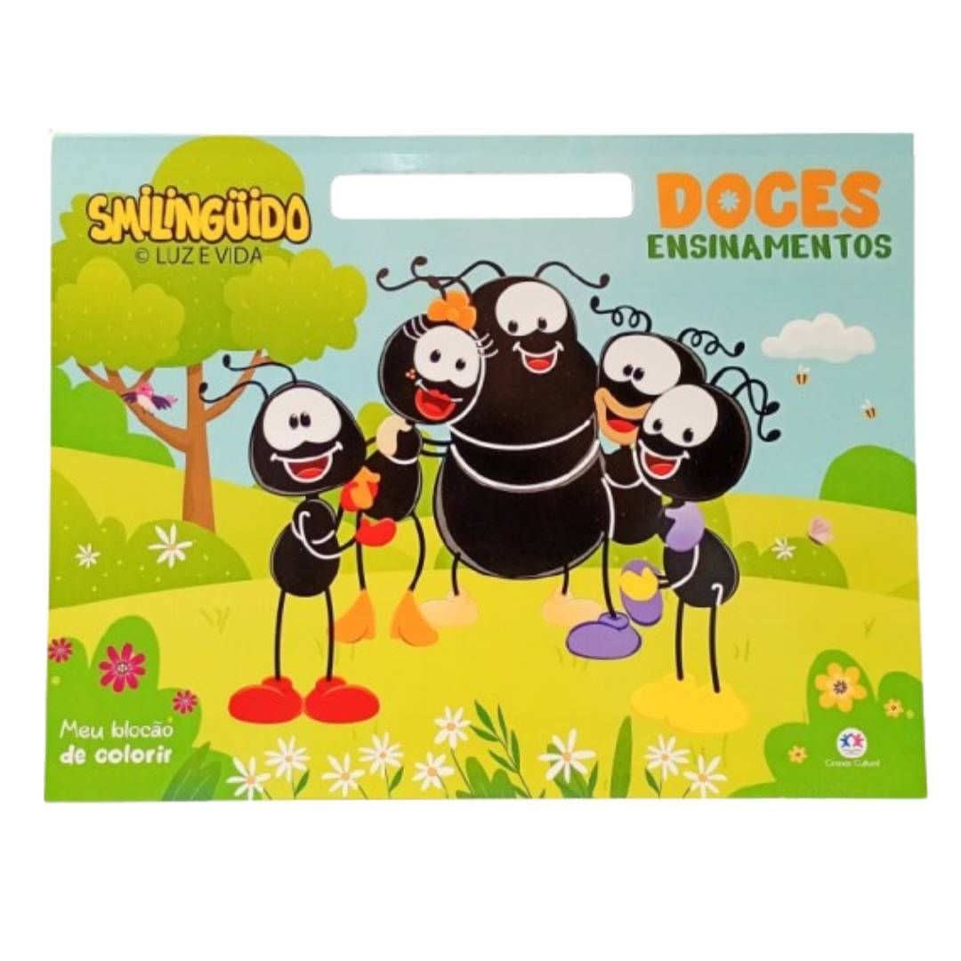 Livro Blocão de Colorir Smilinguido - Doces Ensinamentos