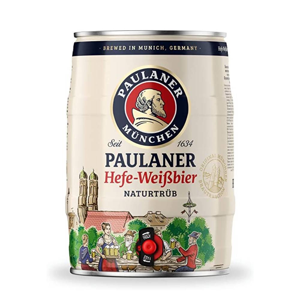 Barril Cerveja de Trigo Paulaner Alemã Hefe Weissbier 5L