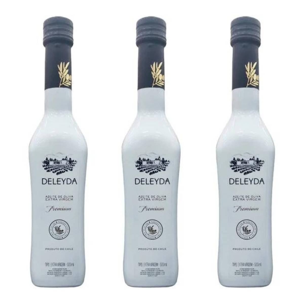 Azeite Chileno Deleyda Extra Virgem Premium 500ml (3x)