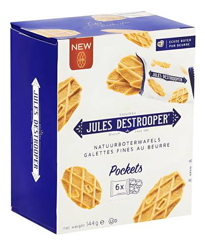 Biscoito Belga Jules Destrooper Mini Butter Crisps 144g