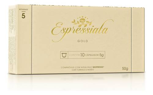 Capsula Café Torrado e Moido Espressiata Gold com 10 un