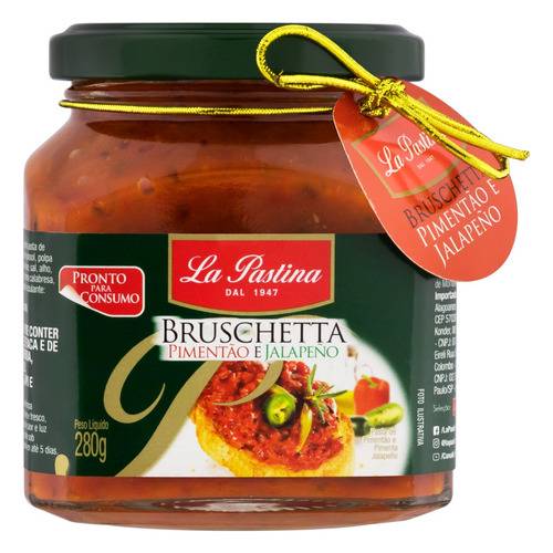 Antepasto Bruschetta Pimentão Jalapeño La Pastina Vidro 280g