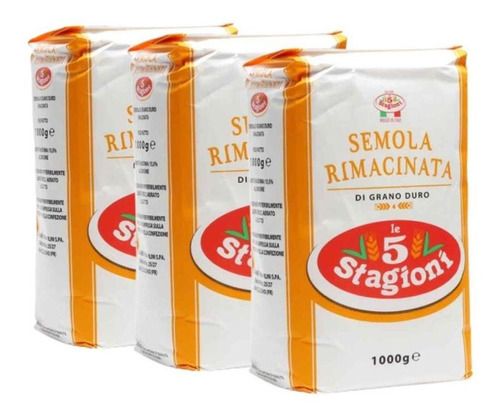Farinha Italiana Le 5 Stagioni Tipo Sêmola Rimacinata 3kg