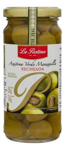 Azeitona Verde Manzanilla Pasta de Anchovas La Pastina 140g