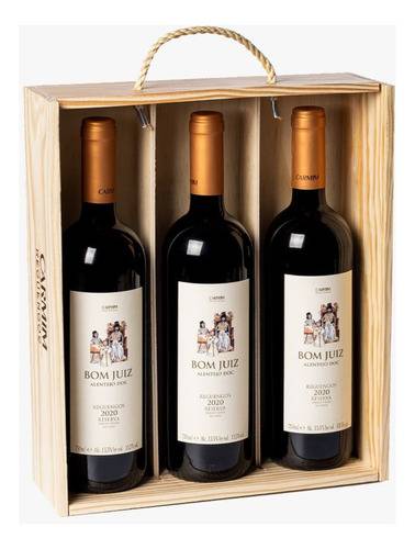 Kit 3 Vinho Tinto Carmim Bom Juiz Reguengos Reserva 750ml