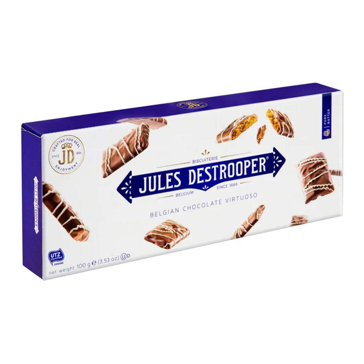 Biscoito Belga Jules Destrooper Chocolate Virtuoso 100g