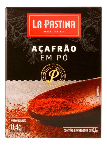 Açafrão Espanhol Verdadeiro em Pó La Pastina Paella 0,4g