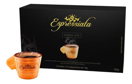 Copo Para Café Waffer com Chocolate Coffe Cup Espressiata 