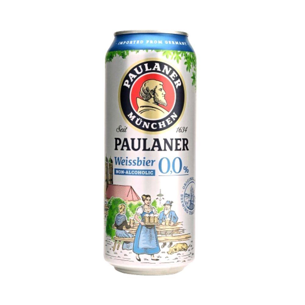Cerveja Alemã Paulaner Weissbier Zero Álcool Lata 500ml