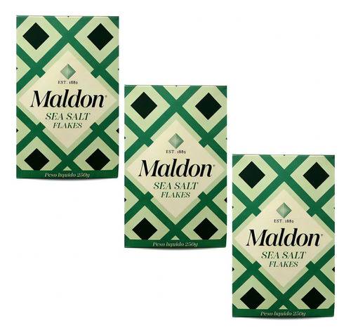 Sal Em Flocos Maldon Importado Inglaterra 250g (3 Unidades)