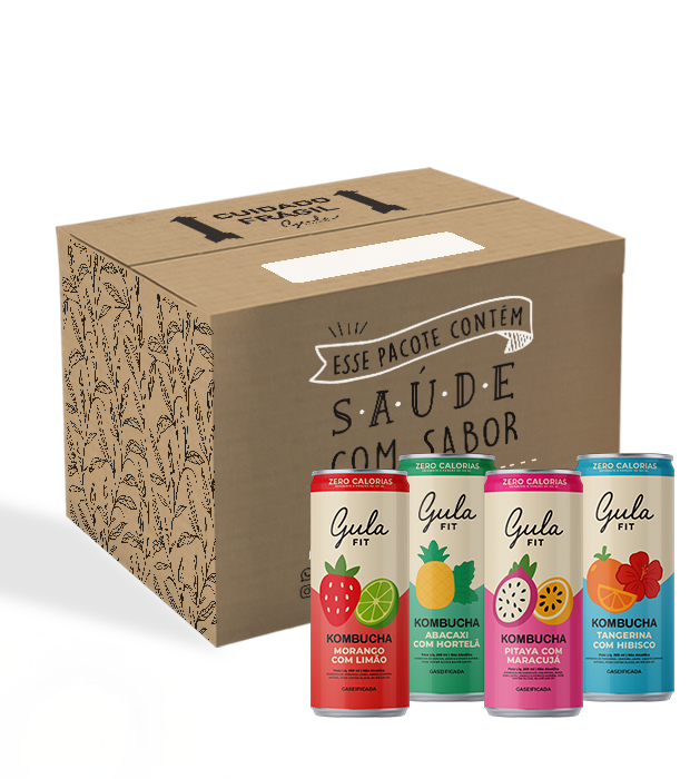 CAIXA KOMBUCHA MISTA - 3 Unidades de cada sabor (12 un)