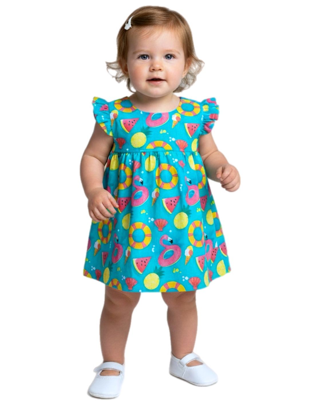 Vestido Infantil 100% Algodão - Ariel