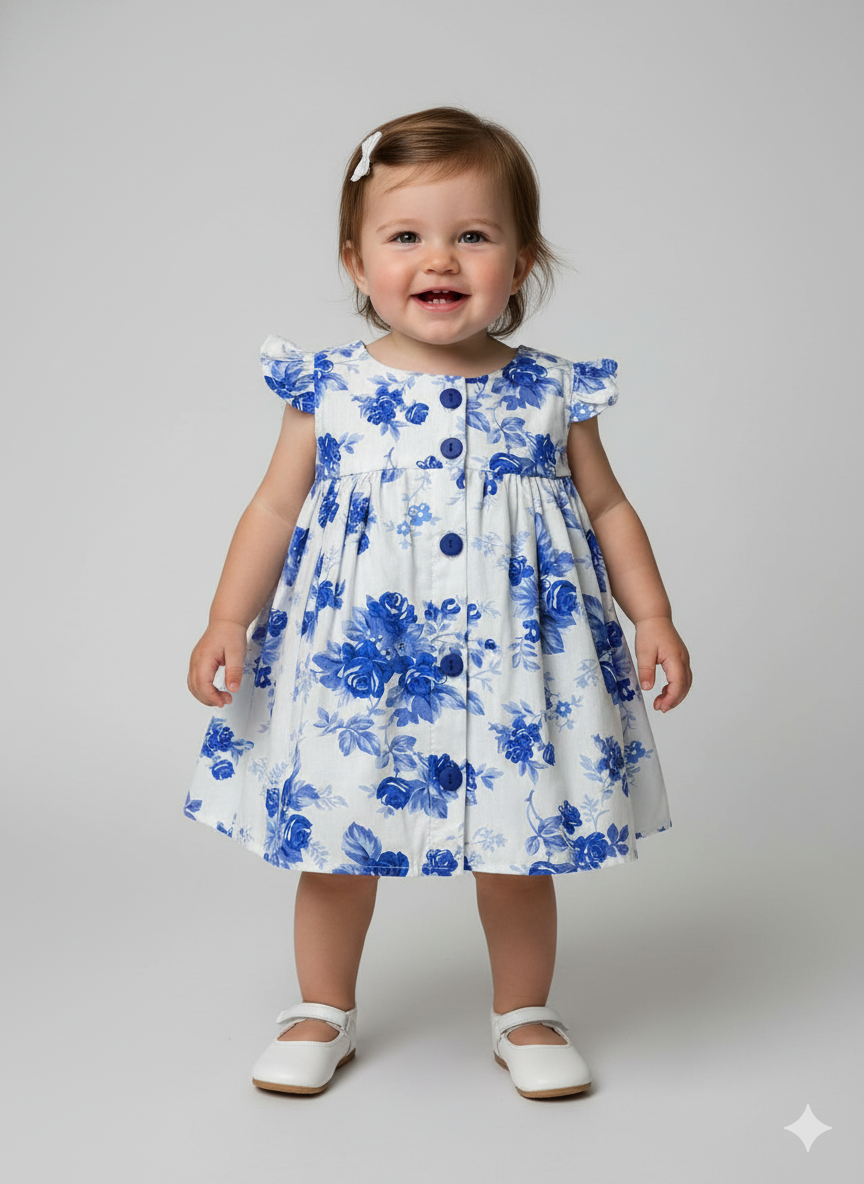 Vestido Infantil 100% Algodão - Rafaela