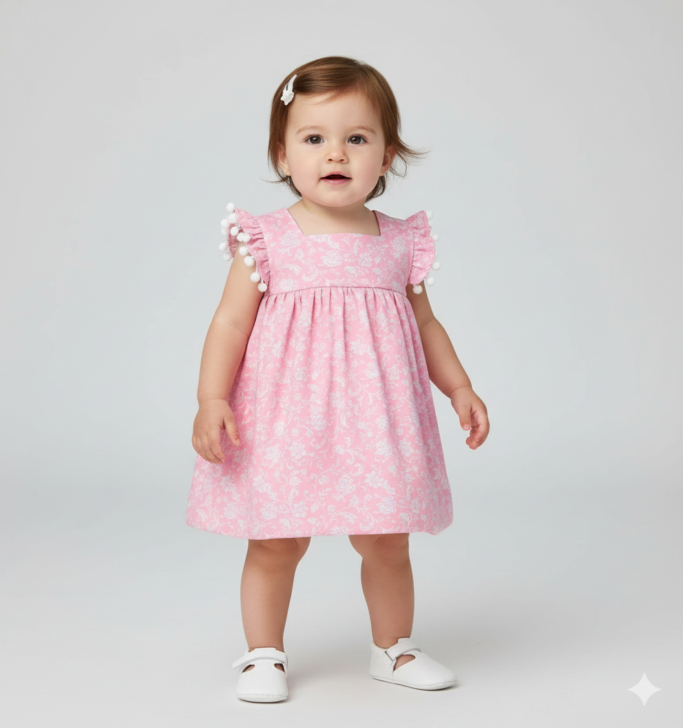 Vestido Infantil 100% Algodão - Maria