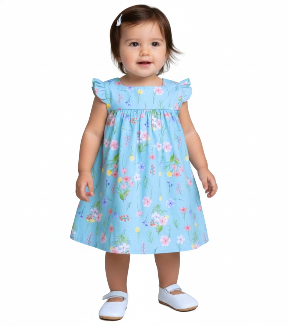 Vestido Infantil 100% Algodão - Aurora