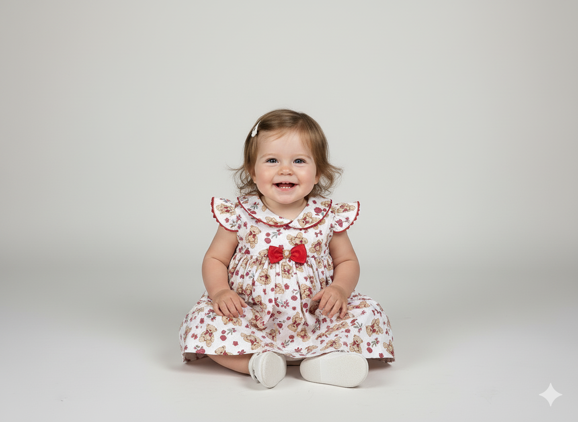 Vestido Infantil 100% Algodão - Laura