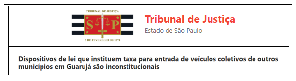 Manchete - Tribunal de Justiça de São Paulo