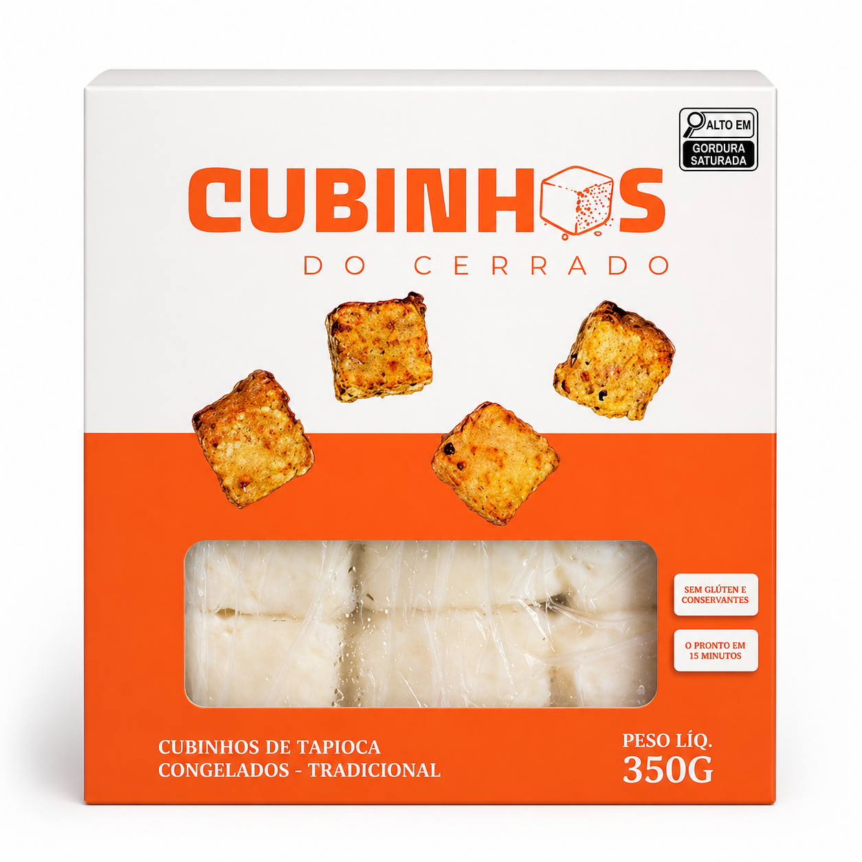 Cubinho de Tapioca congelado - Sabor Tradicional