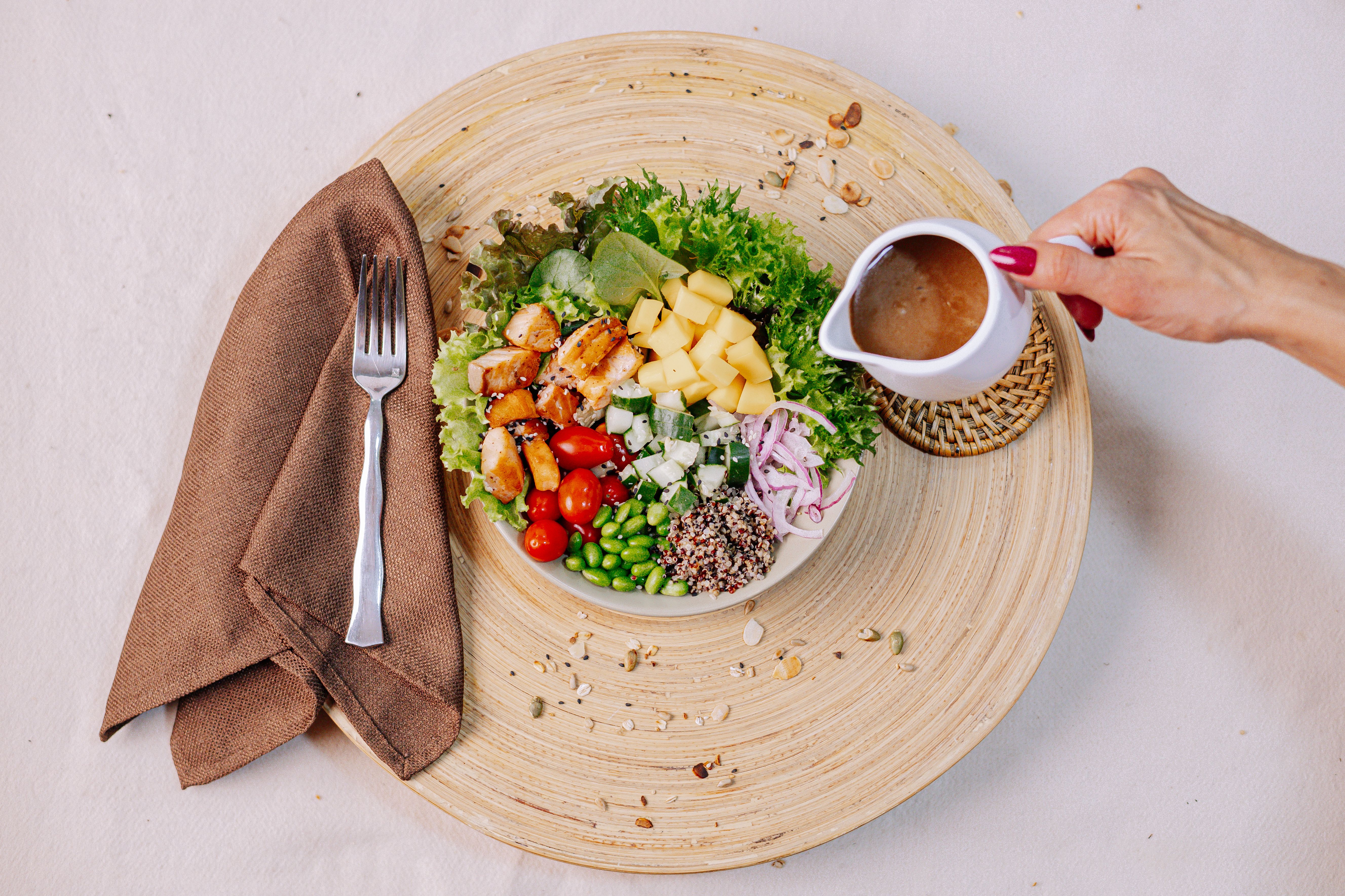 Salada Salmão Grelhado com Manga