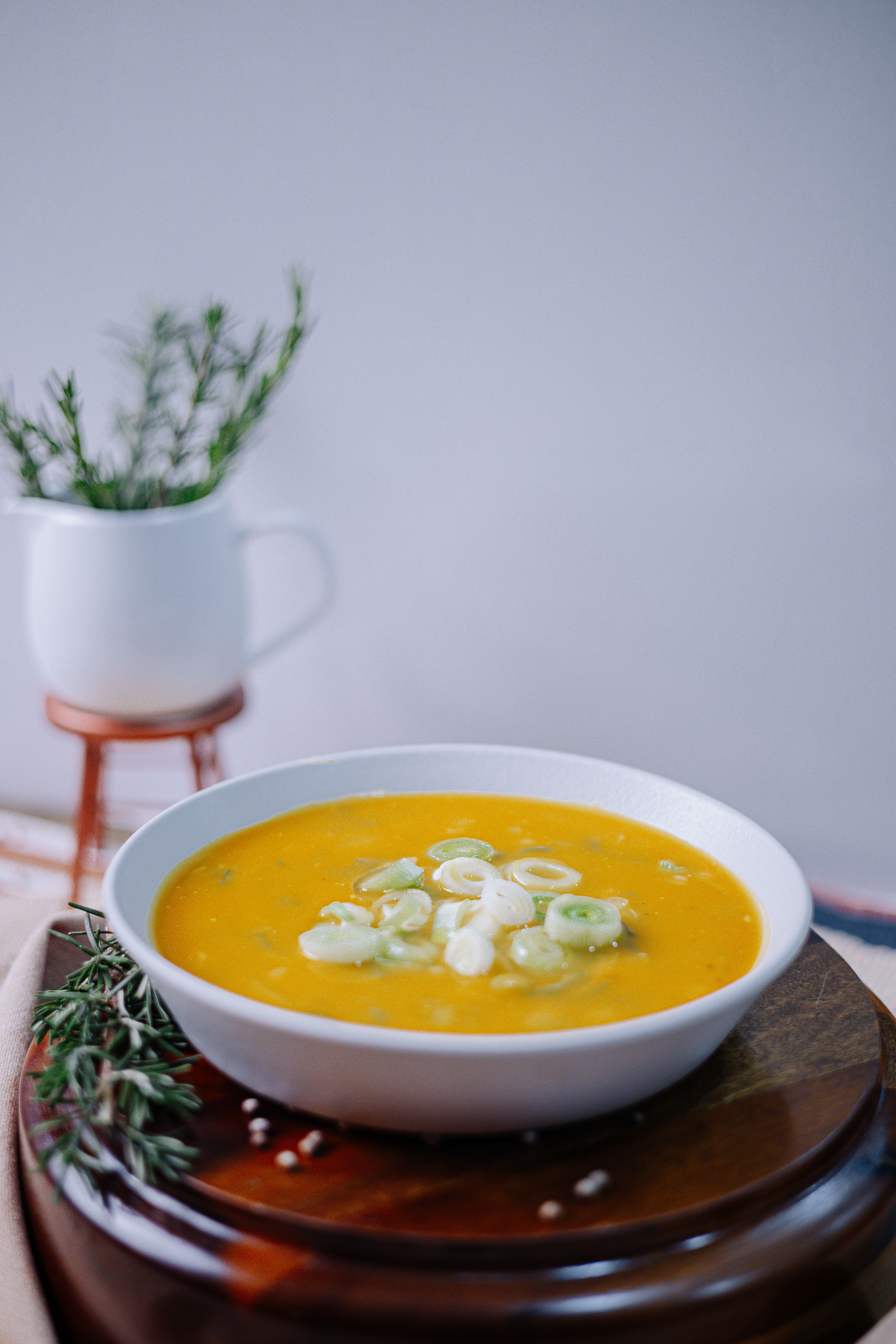 Sopa Abóbora com Alho Poró