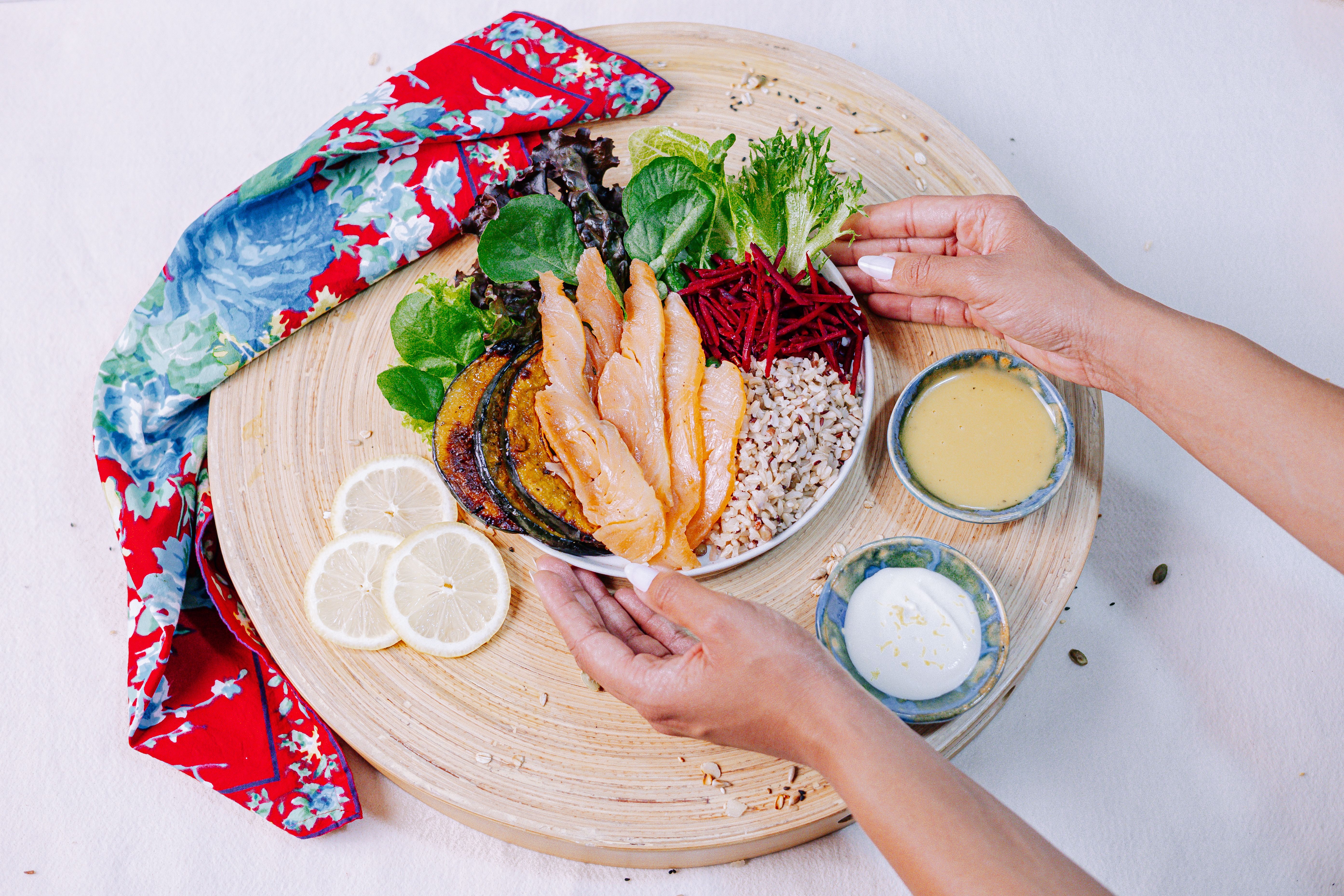 Salada 7 Grãos com Salmão Gravlax