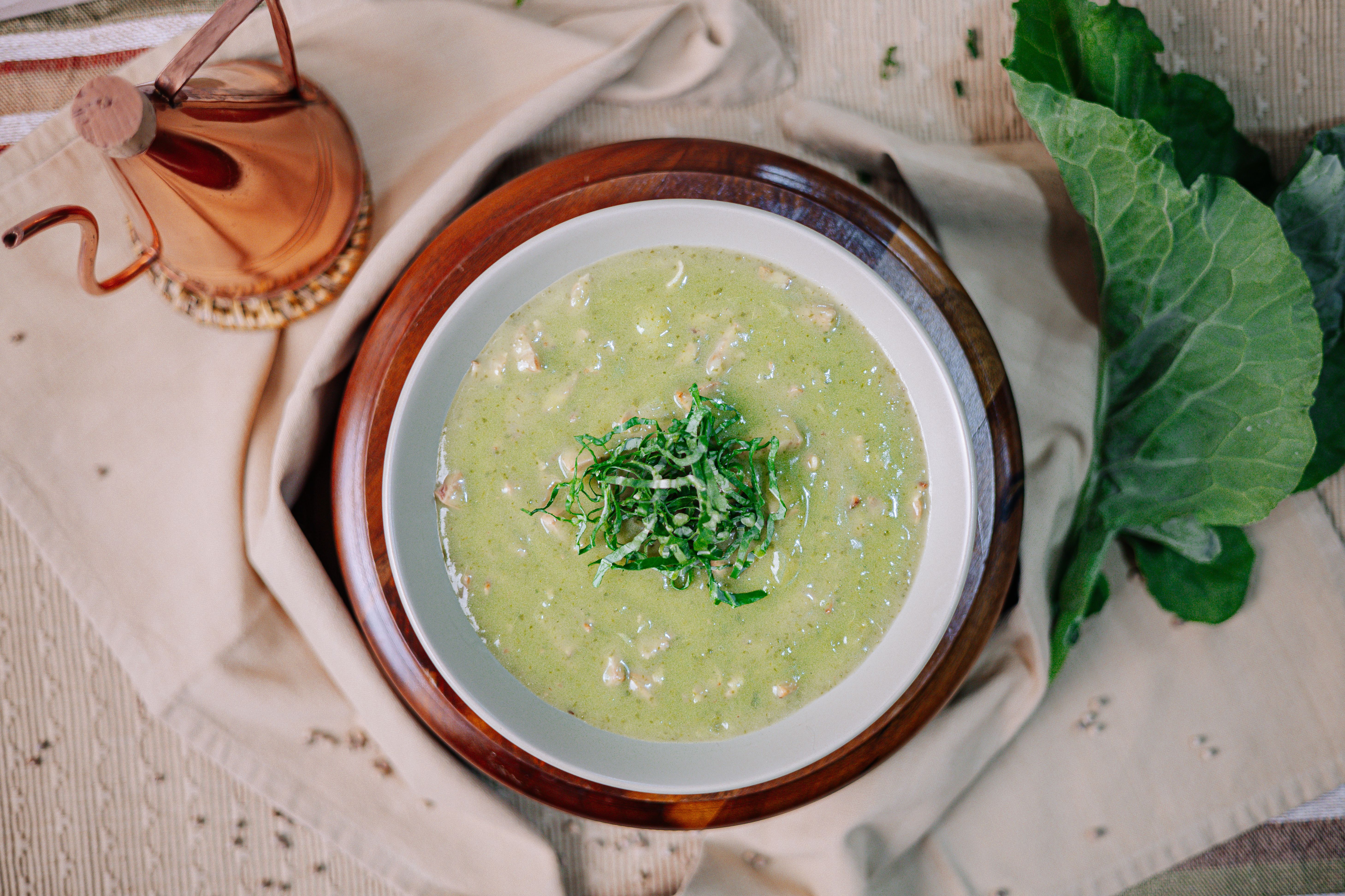 Sopa Caldo Verde com Linguiça e Bacon