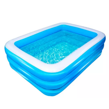 [NO] Piscina Inflável Retangular Azul Giant Family Pool 130 x 90 x 48 cm - 500L