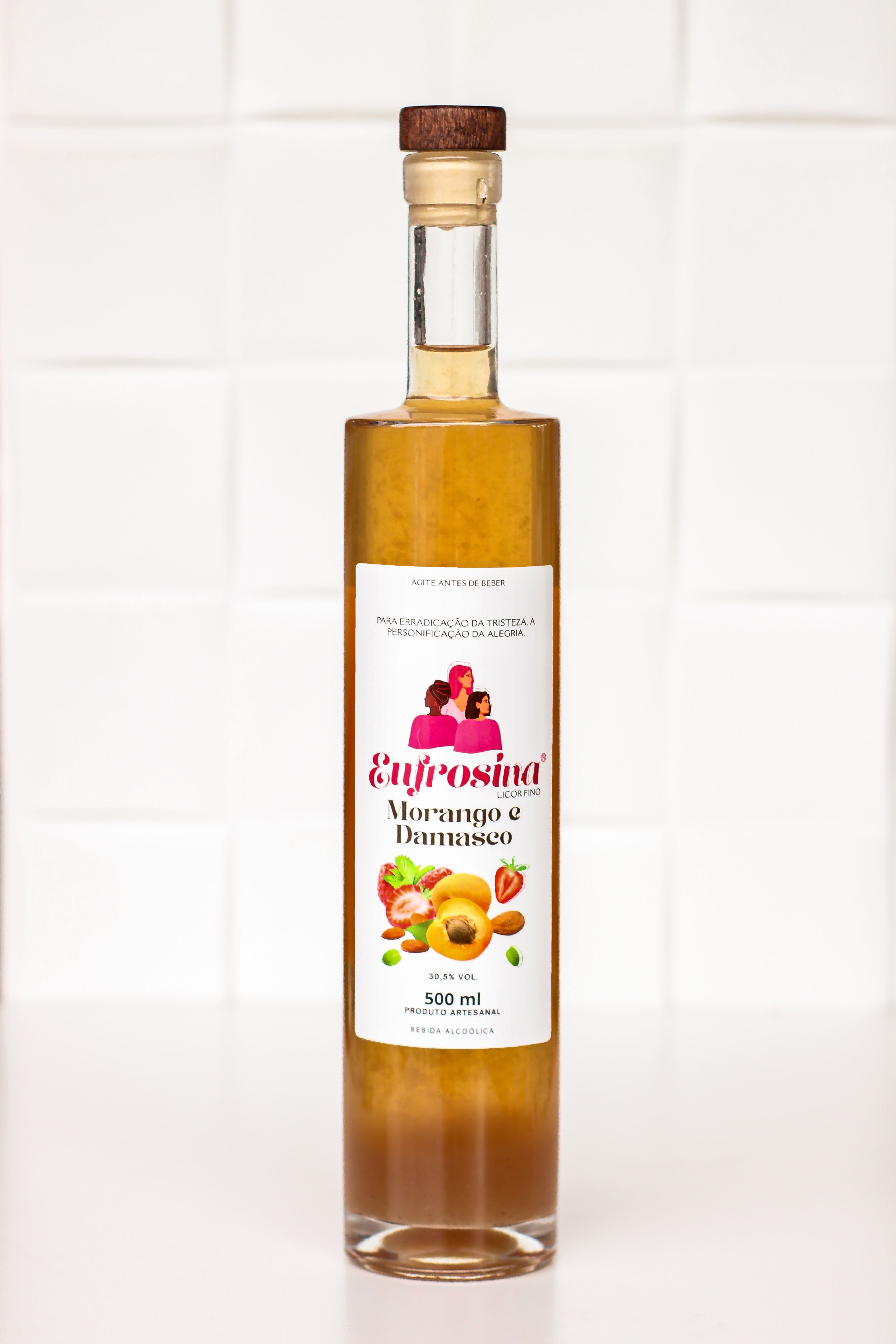 Licor Fino Morango e Damasco 500ml