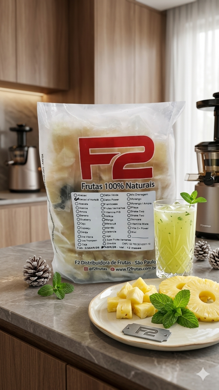 Abacaxi com hortelã - 10 Doses Congeladas