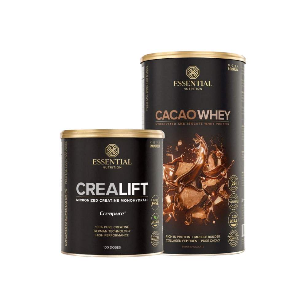 COMBO FORÇA E SAUDE - CACAO WHEY  420G + CREALIFT 300G