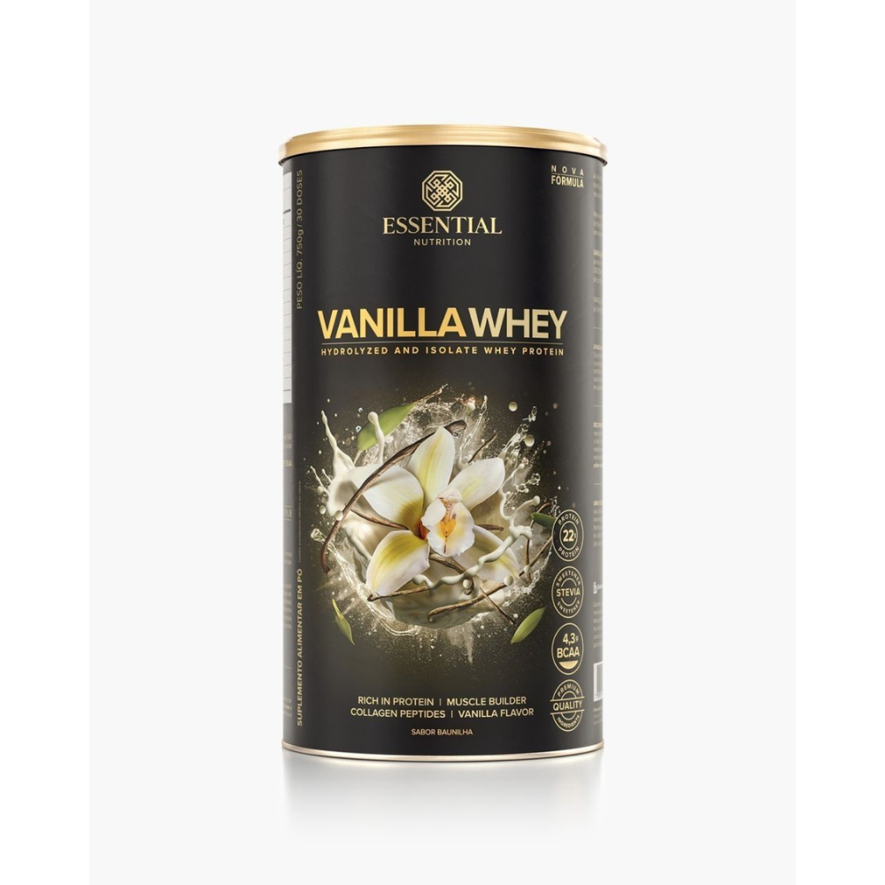 VANILLA WHEY 750G - WHEY PROTEIN HIDROLISADO ESSENTIAL 