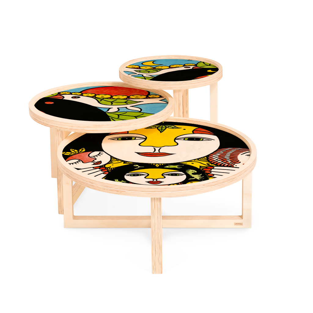 Mesa de Centro Vinil Pequena Ilton Silva- Cores e Mitos 2 Mesa de Centro Vinil Pequena Ilton Silva- Cores e Mitos 2