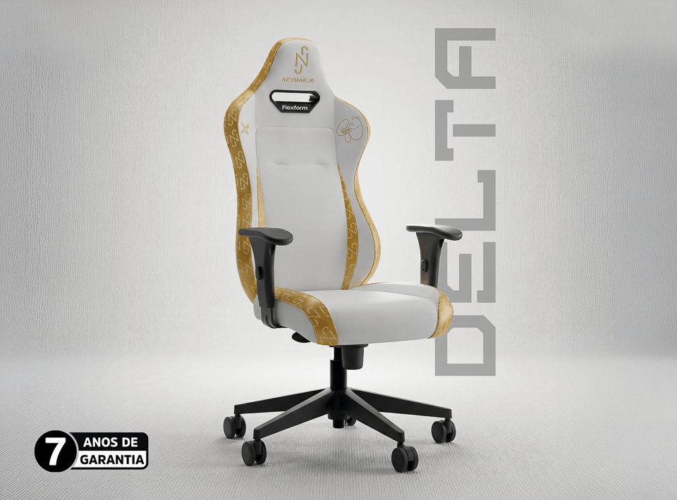 Cadeira Gamer Flexform Delta Neymar Jr. com 7 anos de garantia