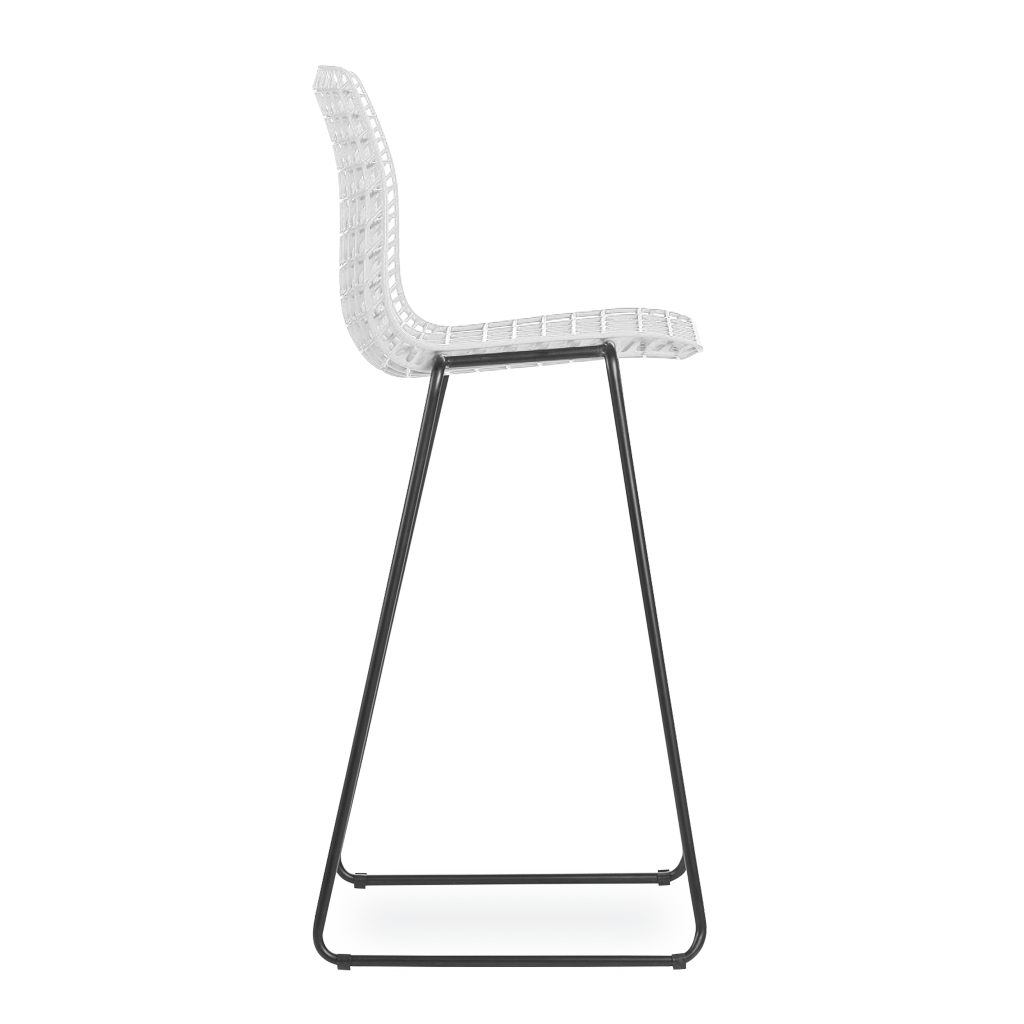 Banqueta Moiré White