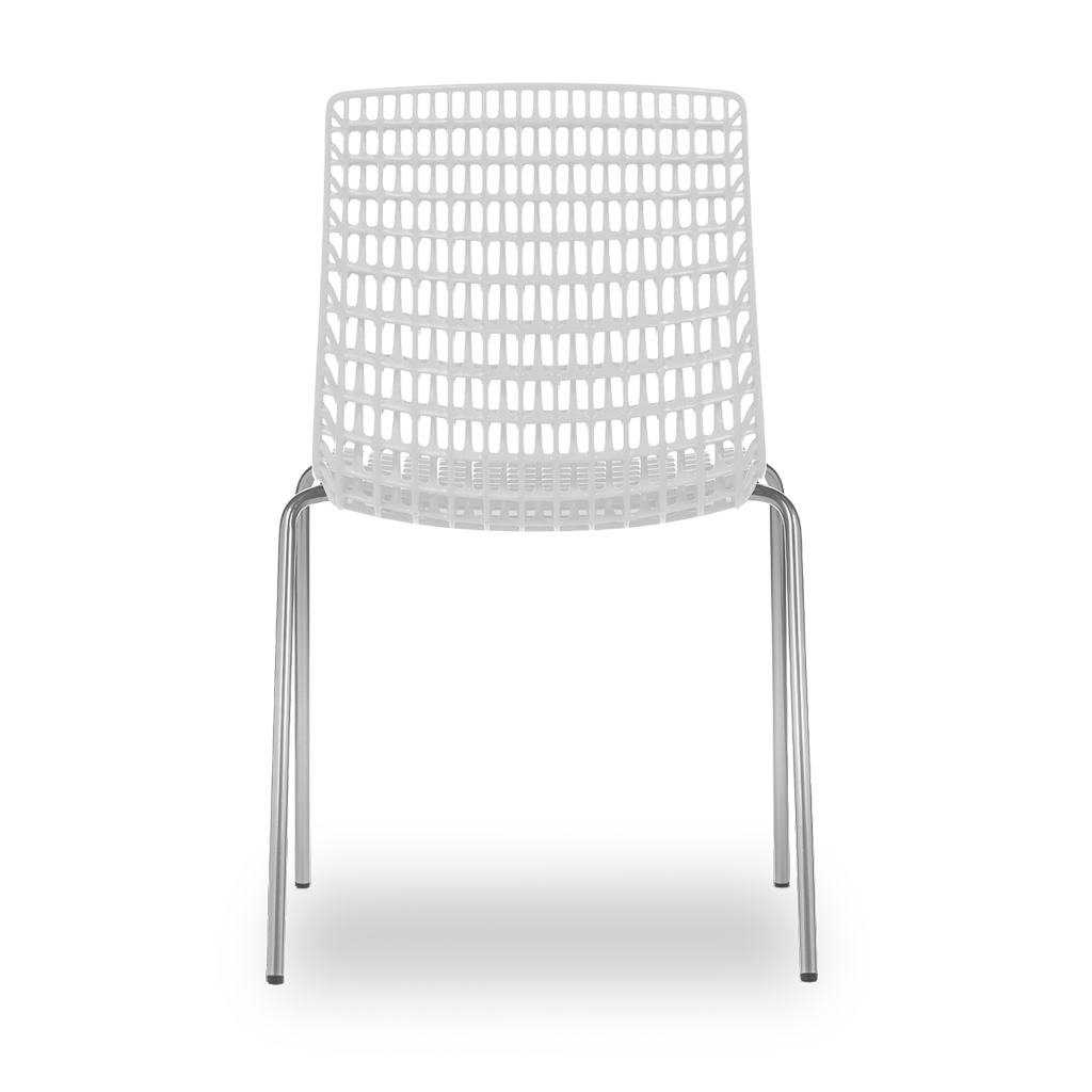Conjunto com 4 Cadeiras Moiré White