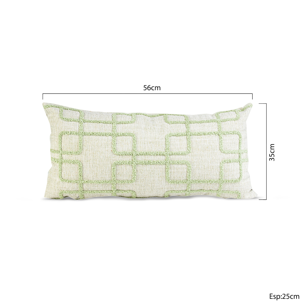 Almofada Linho Geo Mint Slim