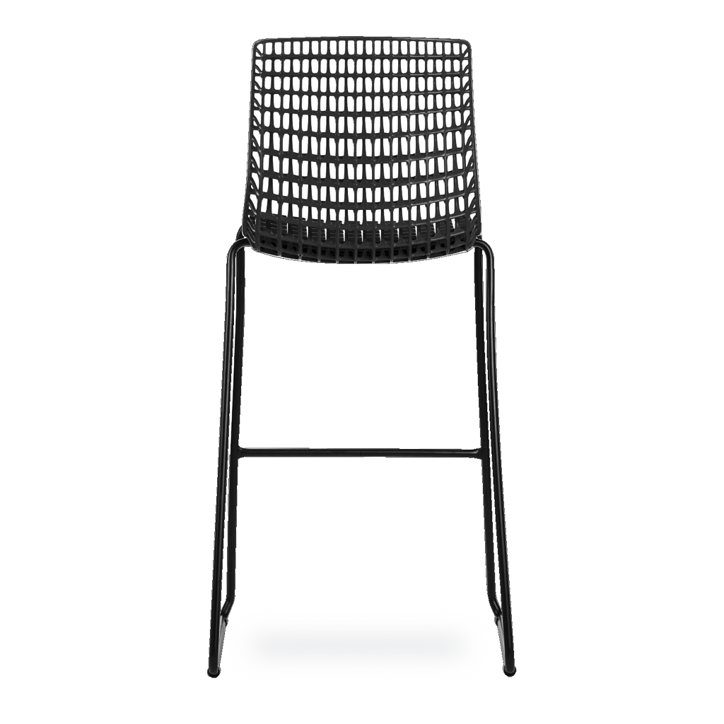 Conjunto com 4 banquetas Moiré All black