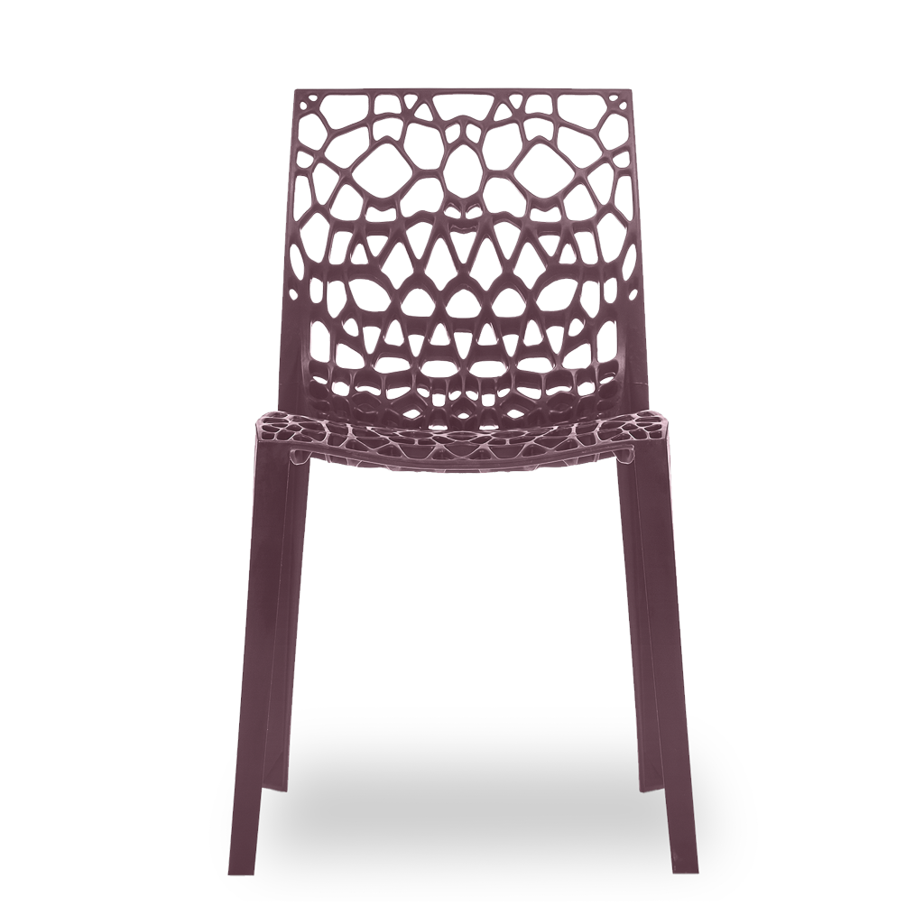 Conjunto com 4 Cadeiras Coral Vinho
