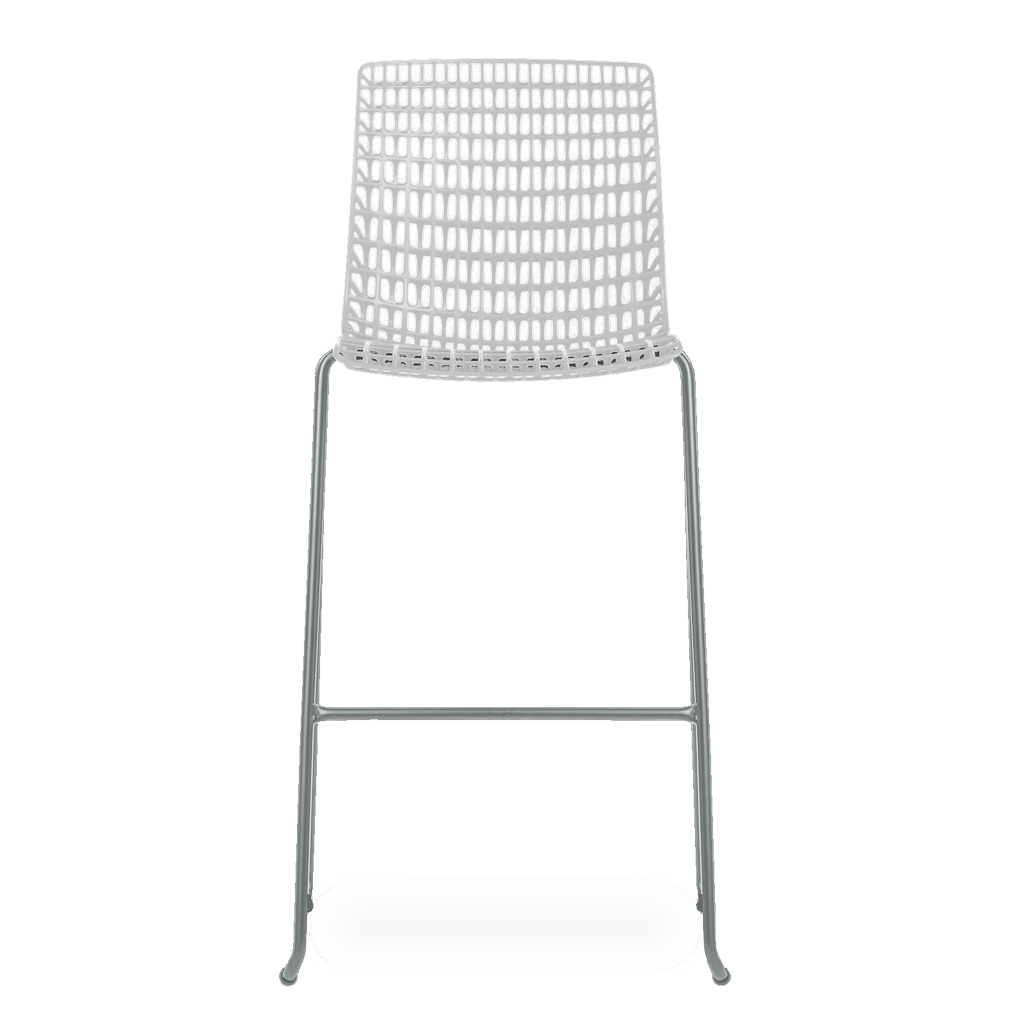 Conjunto com 4 banquetas Moiré White
