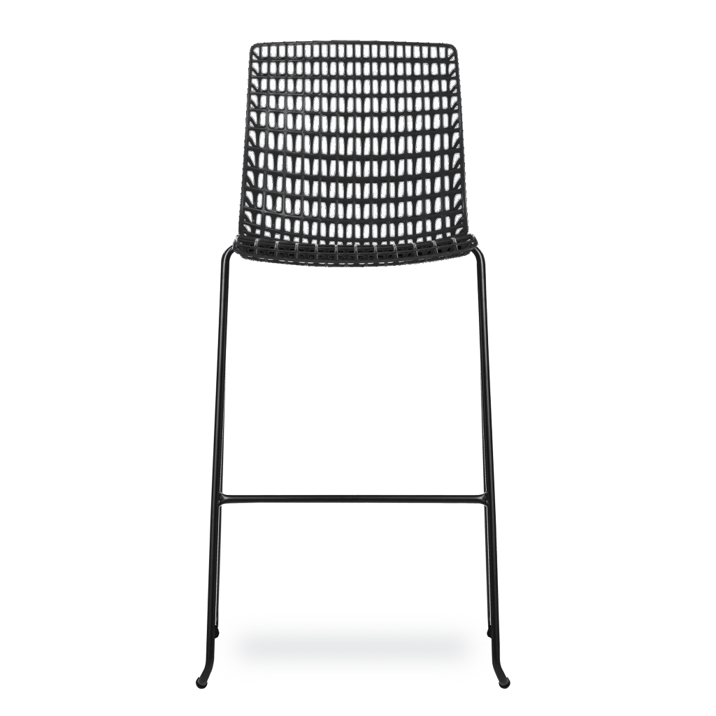 Conjunto com 4 banquetas Moiré All black
