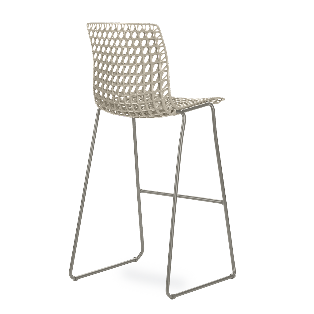 Conjunto com 4 banquetas Moiré Areia