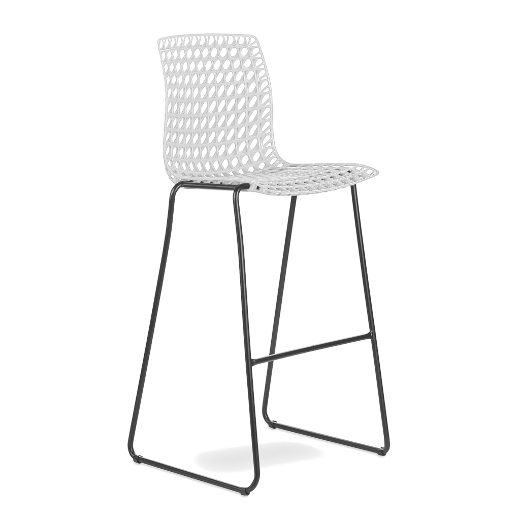 Banqueta Moiré White