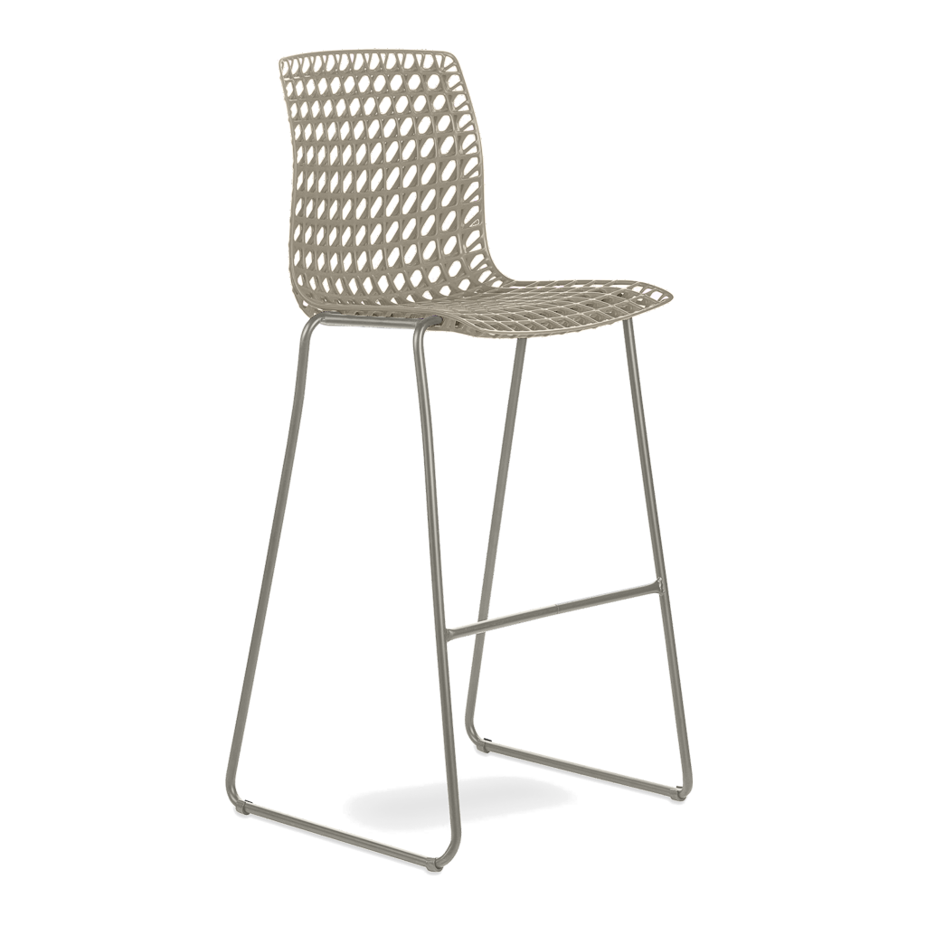 Conjunto com 4 banquetas Moiré Areia