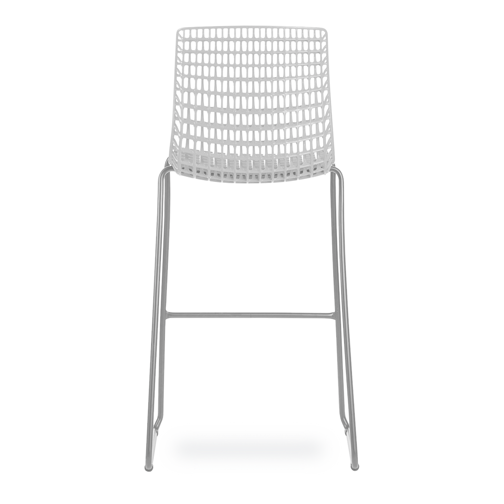 Conjunto com 4 banquetas Moiré White