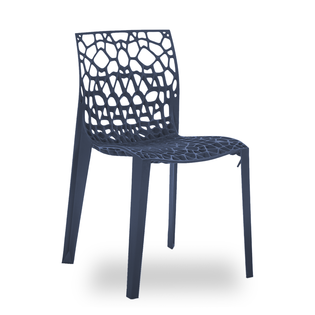 Conjunto com 4 Cadeiras Coral Azul Sóbrio