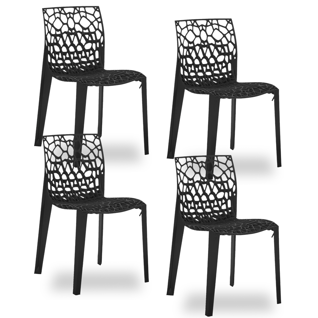 Conjunto com 4 Cadeiras Coral Grafite