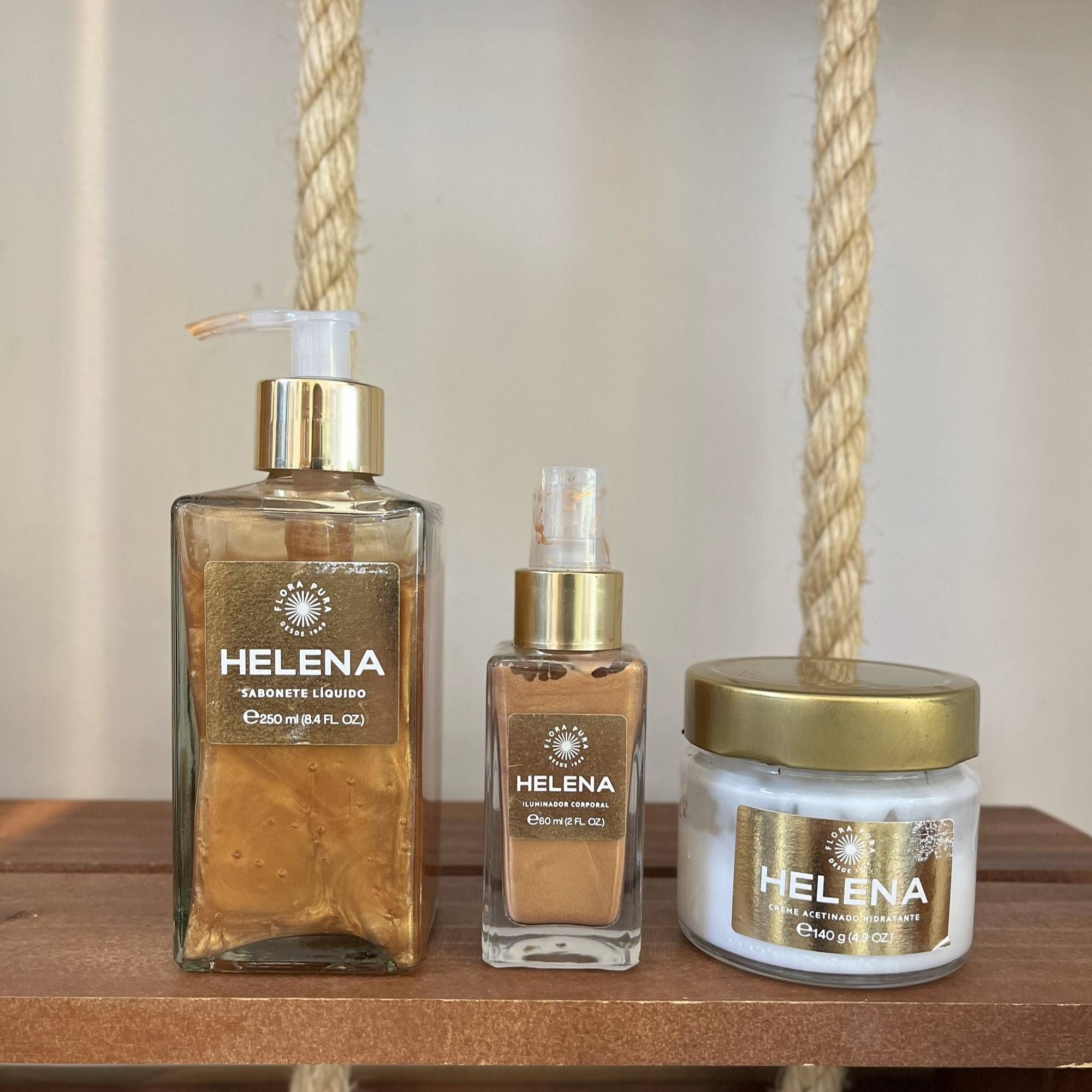 Kit helena - Creme, iluminador + Sab. Liquido