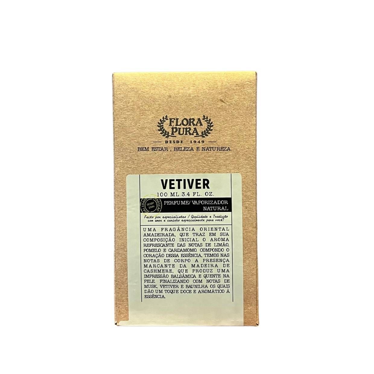 PERFUME VETIVER LINHA FLORA- 100ML-FLORA PURA